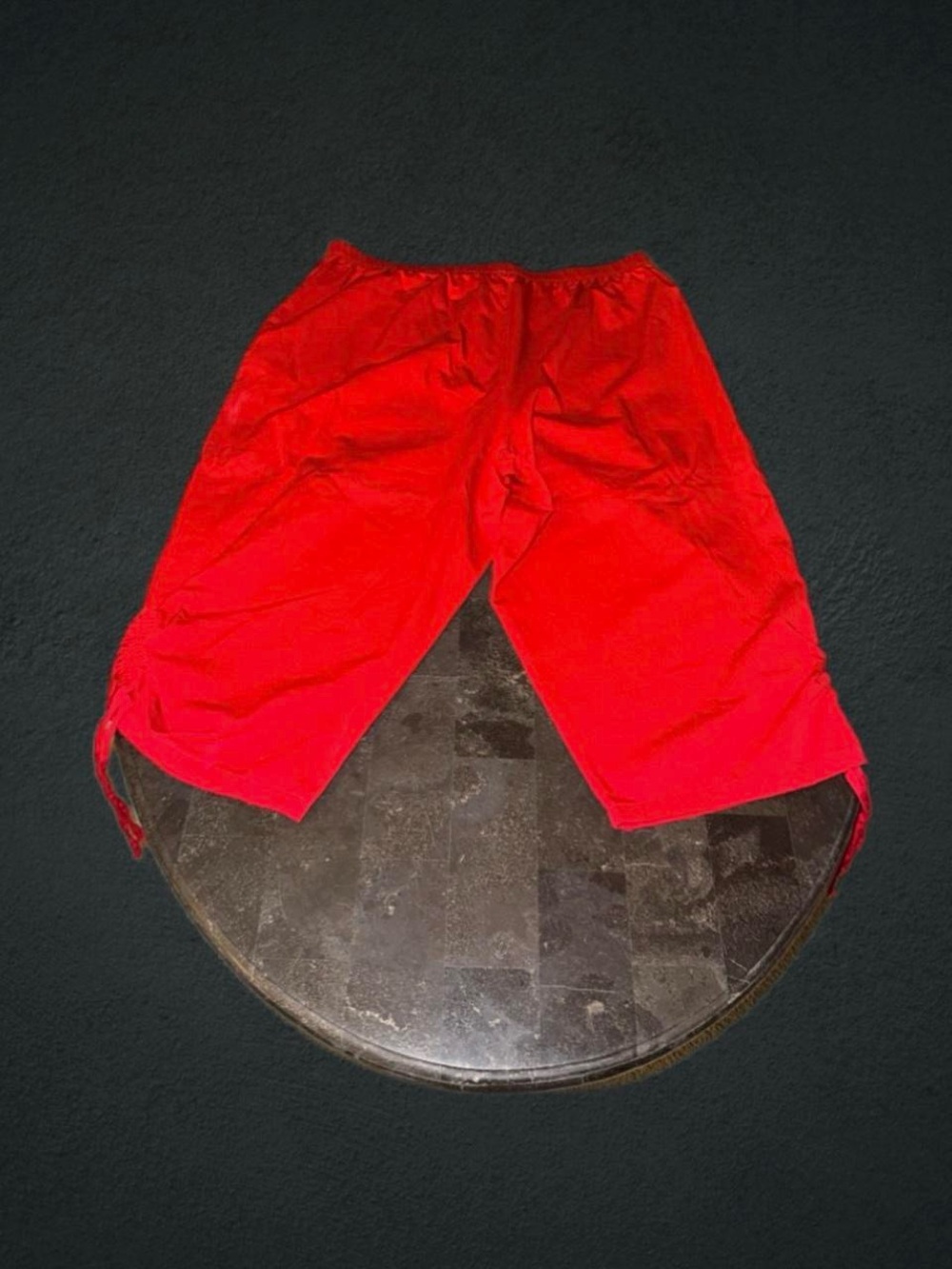 Vintage White Stag Y2K Red Ruched Capri Pants —Women’s Plus Size 22W